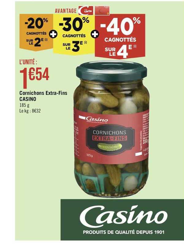 cornichons extra-fins casino