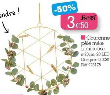 couronne pêle mêle lumineuse