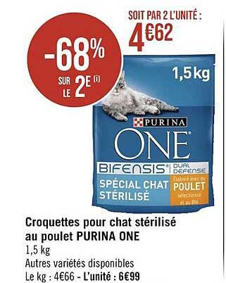 Croquettes Pour Chat Stérilisé Au Poulet Purina One