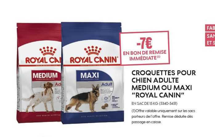 croquettes pour chien adulte medium ou maxi "royal canin"