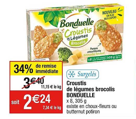 Croustis De Legumes Brocolis Bonduelle