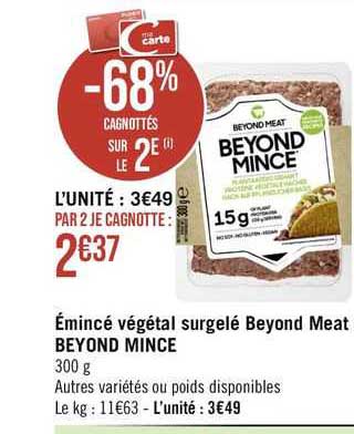 émincé végétal surgelé beyond meat beyond mince