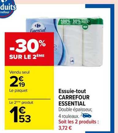 essuie-tout carrefour essential
