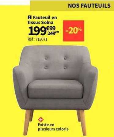 Fauteuil En Tissus Solna