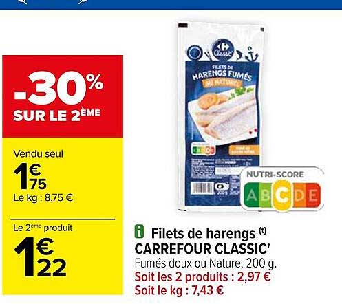 filets de harengs carrefour classics