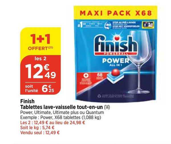 finish tablettes lave-vaisselle tout-en-un