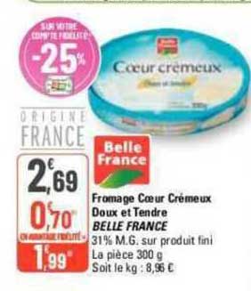 Fromage Cœur Crémeux Doux Et Tendre Belle France