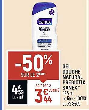 Gel Douche Natural Prébiotic Sanex