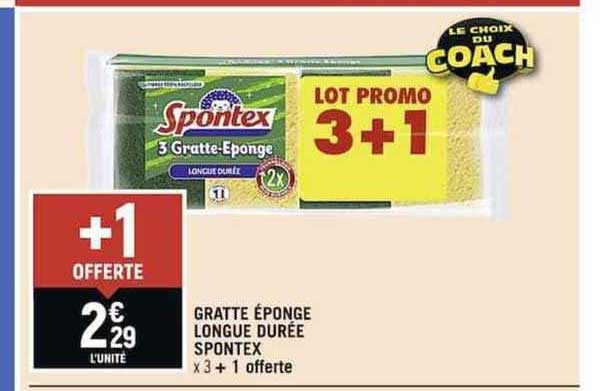 gratte éponge longue durée spontex