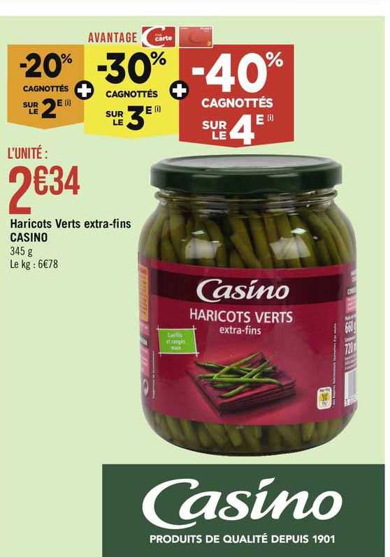 haricots verts extra-fins casino