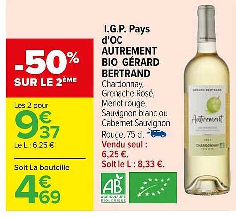 i.g.p. pays d'oc autrement bio gérard bertrand