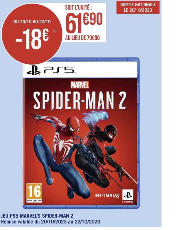 jeu ps5 marvel's spider-man 2