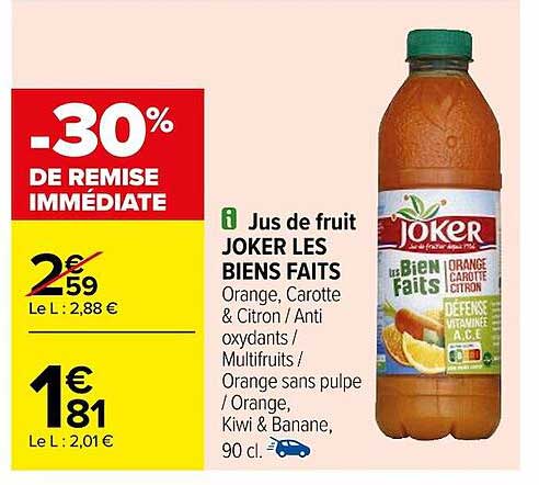 jus de fruit joker les biens faits