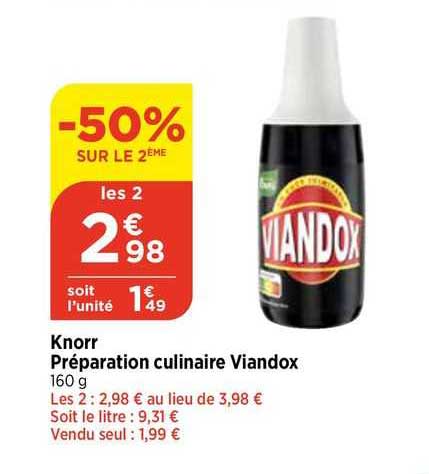 knorr préparation culinaire viandox