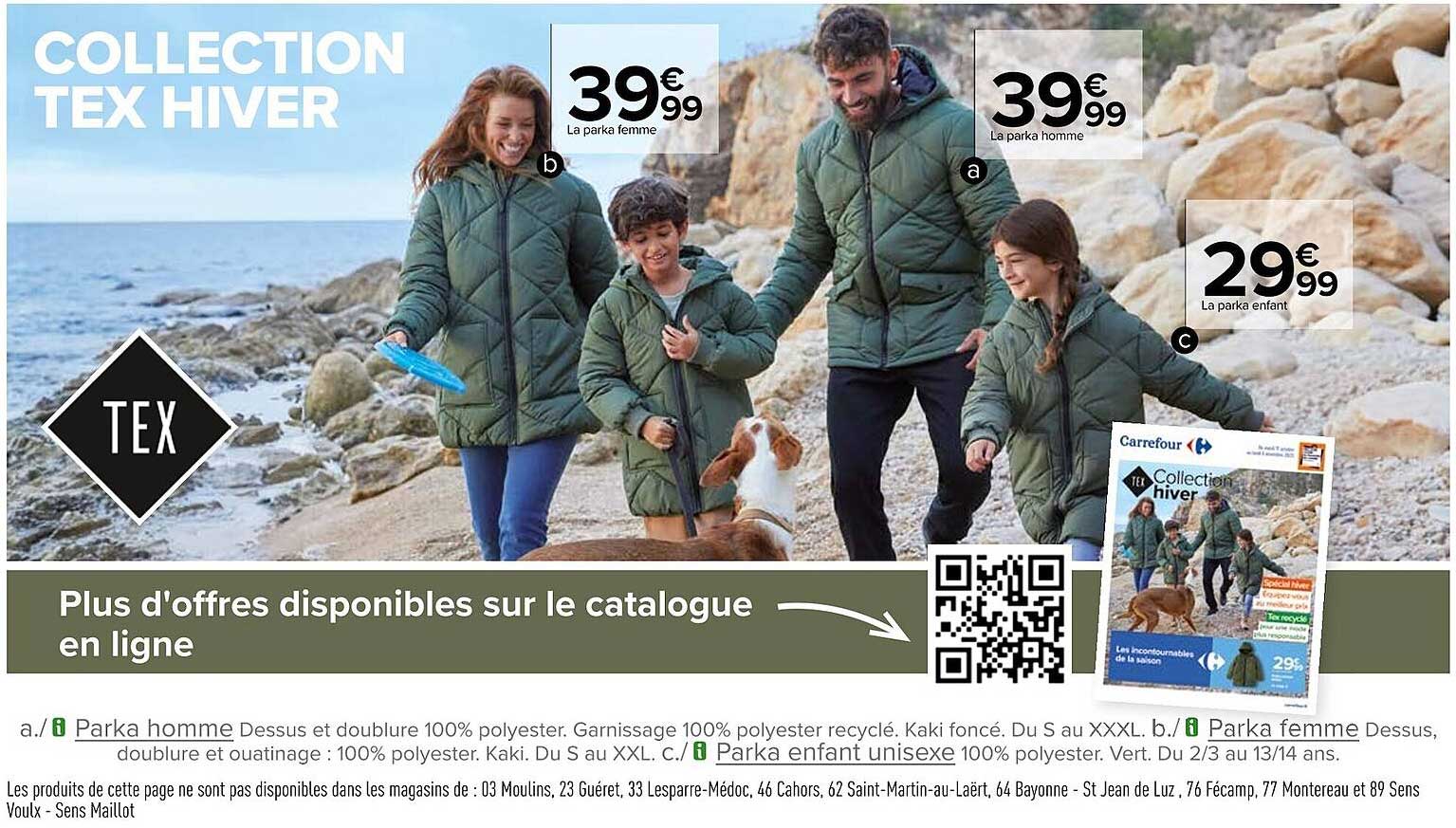 Laparka Femme, La Parka Homme, La Parka Enfant Tex