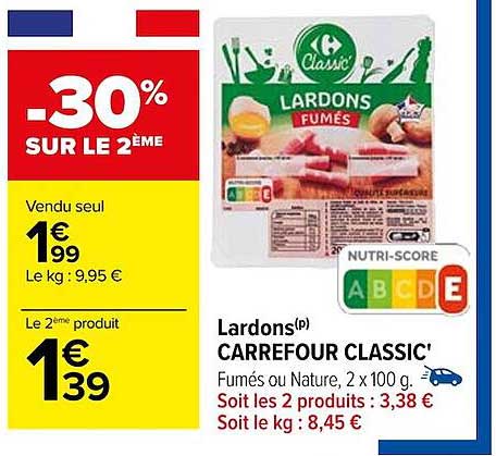 lardons carrefour classics