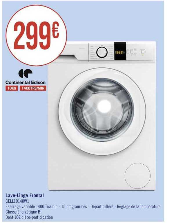 lave-linge frontal continental edison