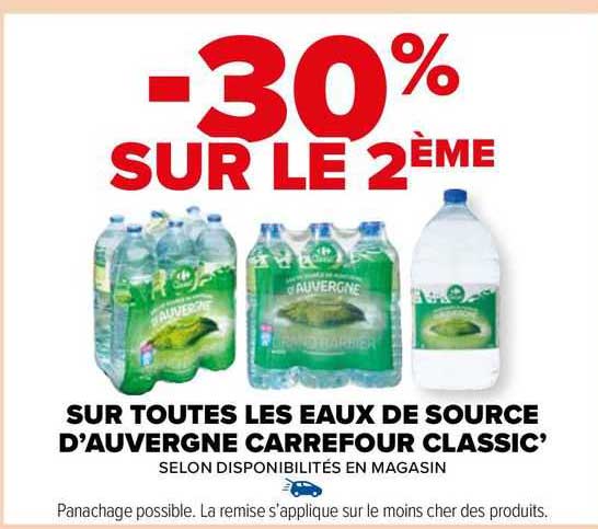 les eaux de source d'auvergne carrefour classic'