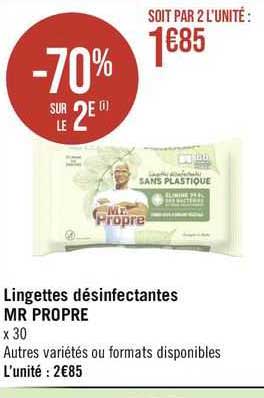 lingettes désinfectantes mr propre