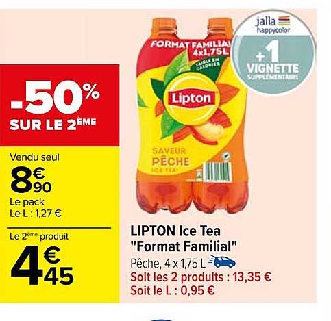 lipton ice tea "format familial"