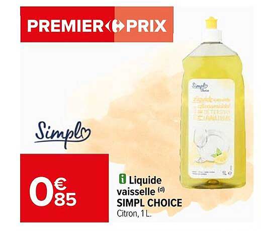 liquide vaisselle simpl choice