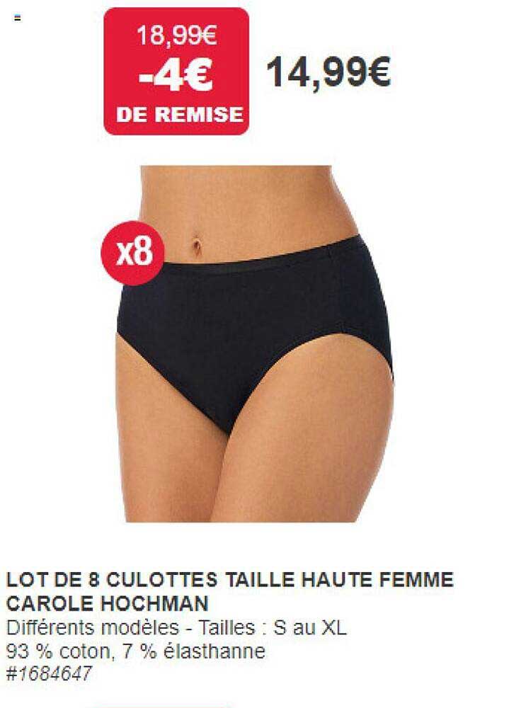 Lot De 8 Culottes Taille Haute Femme Carole Hochman