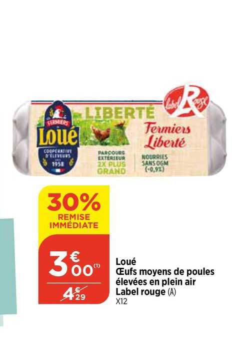 Loué œufs Moyens De Poules élevées En Plein Air Label Rouge