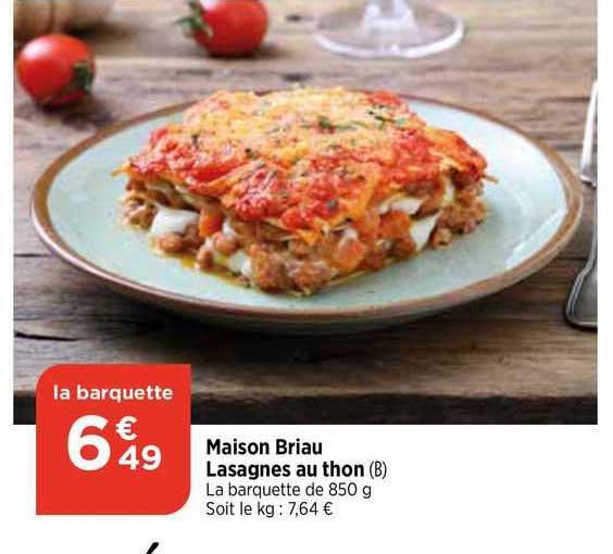 Maison Briau Lasagnes Au Thon
