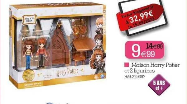 maison harry potter et 2 figurines