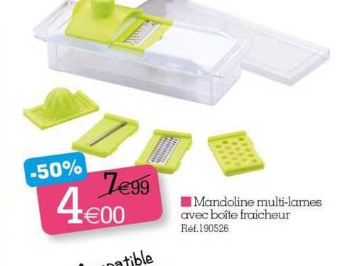 mandoline multi-lames avec boîte fraîcheur