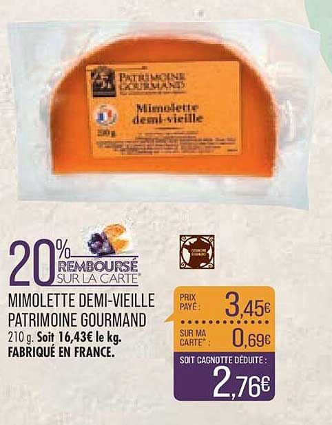 Mimolette Demi-vielle Patrimoine Gourmand