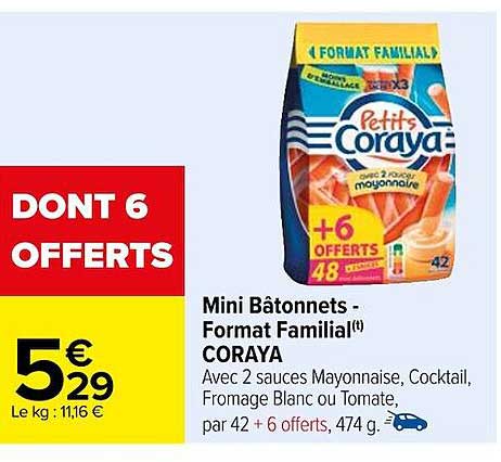 mini batonnets - format familial coraya