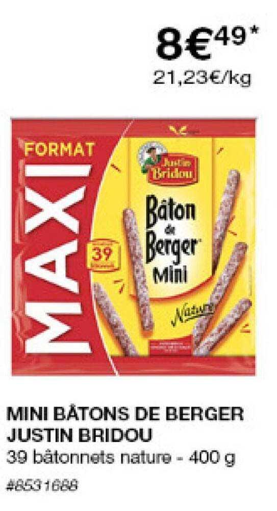 mini bâtons de berger justin bridou