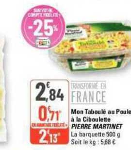 mon taboulé au poulet à la ciboulette pierre martinet