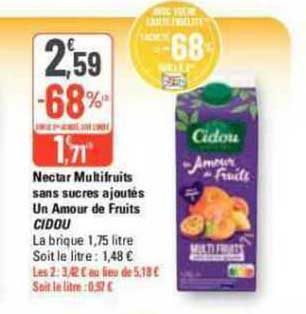 Nectar Multifruits Sans Sucres Ajoutés Un Amour De Fruits Cidou