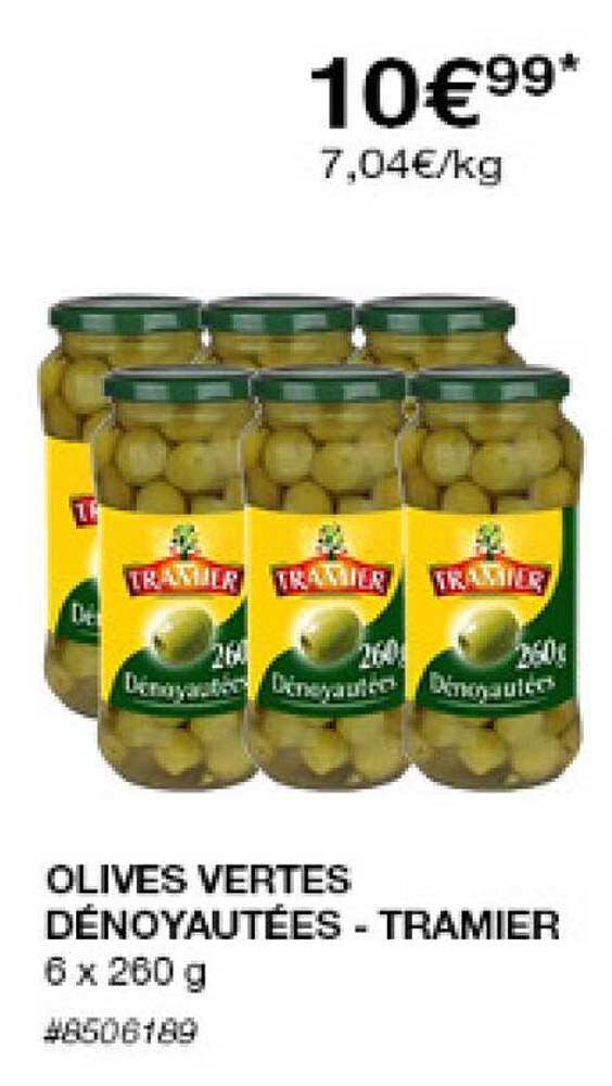 Olives Vertes Dénoyautées - Tramier