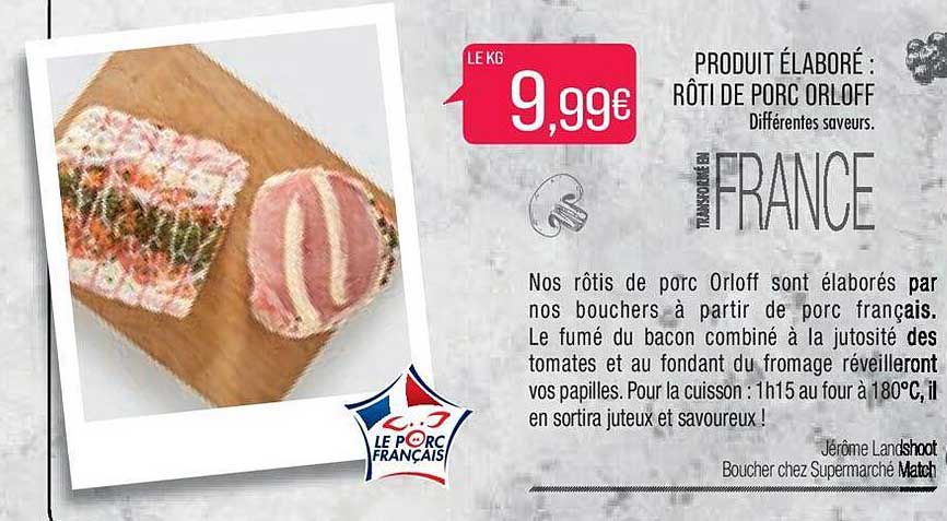 produit elabore roti de porc orloff
