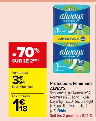 protections féminines always