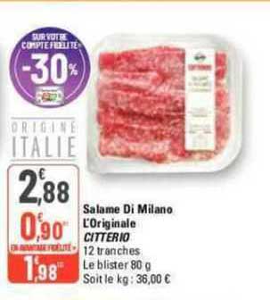 salame di milano l'originale citterio