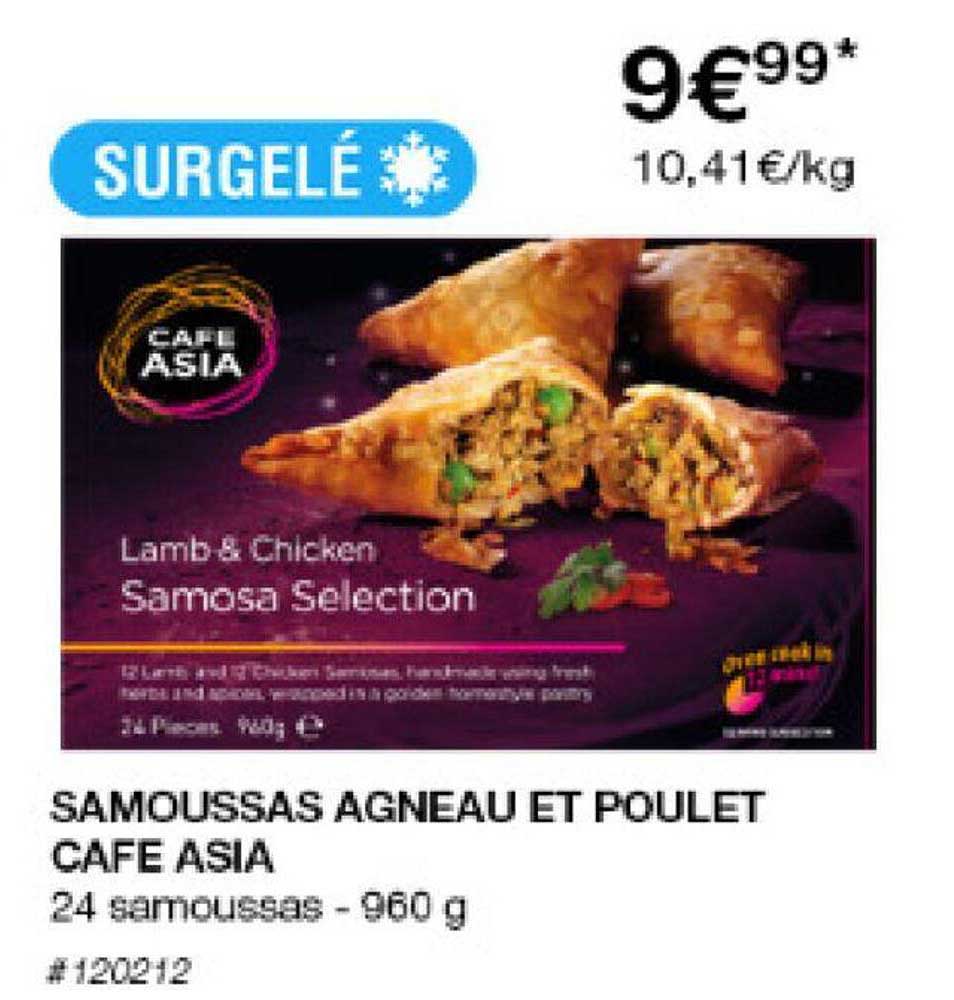 samoussas agneau et poulet café asia
