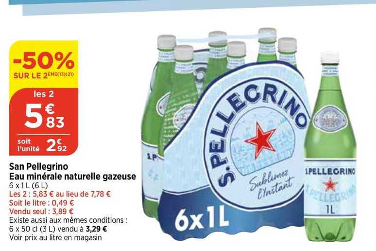 san pellegrino eau minérale naturelle gazeuse