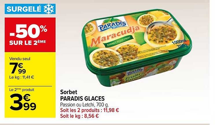 Sorbet Paradis Glaces