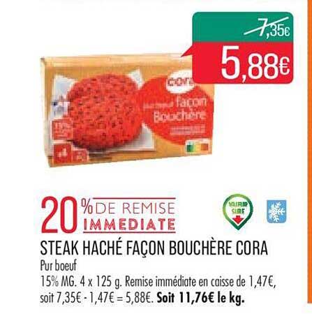 steak hache facon bouchere cora