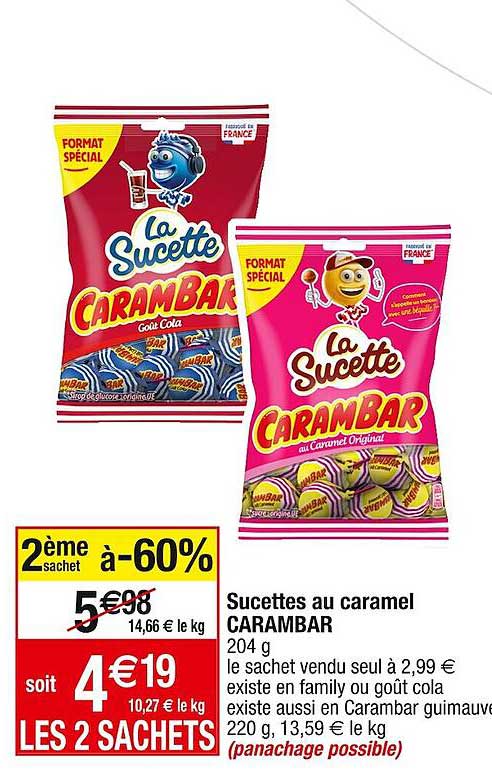 Sucettes Au Caramel Carambar