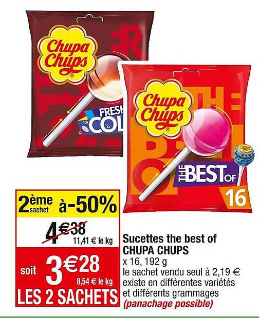 sucettes the best of chupa chups