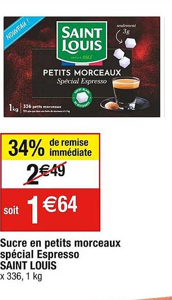 sucre en petits morceaux special espresso saint louis