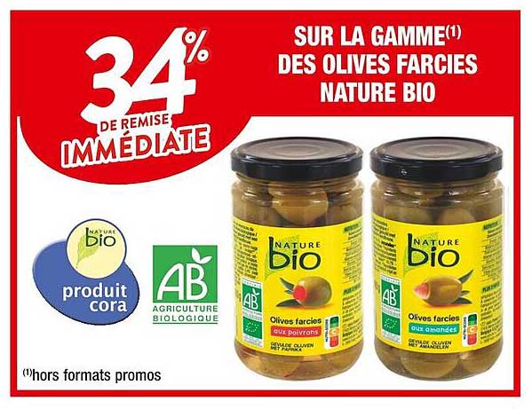 Sur La  Gamme Des Olives Farcies Nature Bio