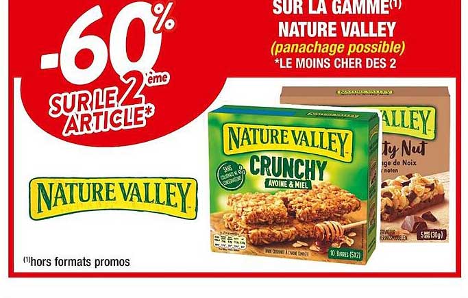 sur la gamme nature valley