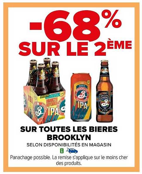 sur toutes les bieres brooklyn