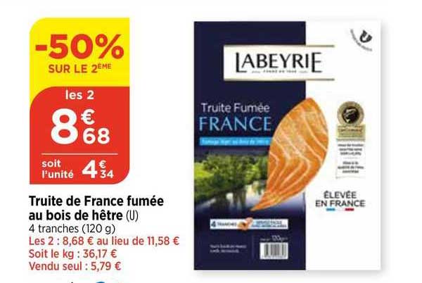 Truite De France Fumée Au Bois De Hêtre